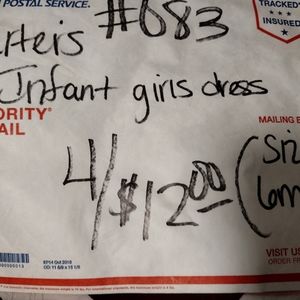 Infant girls dress.             4/$12